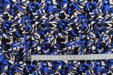 Tissu Viscose Polyamide Imprimé Fleur Bily Bleu -Au Mètre