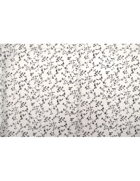 Tissu Viscose Polyamide Imprimé Fleur Frosy Blanc -Au Mètre