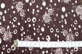 Tissu Voile Coton Viscose Imprimé Fleur Anatole Marron foncé -Au Mètre