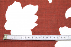 Tissu Voile Coton Viscose Imprimé Nuage Rouille -Au Mètre