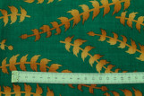 Tissu Voile Coton Viscose Imprimé Fleur Freyne Vert -Au Mètre