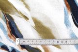 Tissu Voile Coton Viscose Imprimé Peinture Beige -Au Mètre