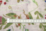 Tissu Voile Coton Viscose Imprimé Fleur Prairie Gris -Au Mètre