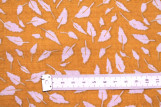 Tissu Voile Coton Viscose Imprimé Feuille Automne Safran -Au Mètre