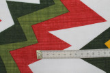 Tissu Voile Coton Viscose Imprimé Éclair Vert -Au Mètre