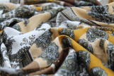 Tissu Voile Coton Viscose Imprimé Losange Cachemire Camel -Au Mètre