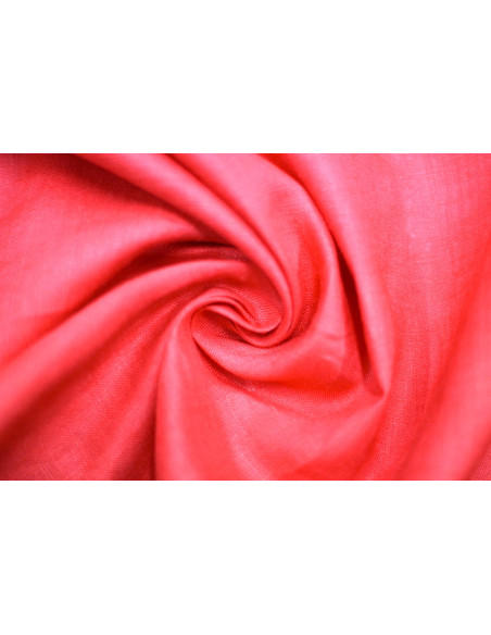 Tissu Lin Uni Corail 100% -Au Mètre
