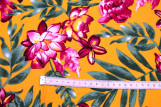 Tissu Viscose Imprimé Fleur Bulba Safran -Au Mètre