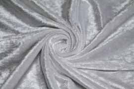 Tissu Panne de Velours Blanche -Au Mètre