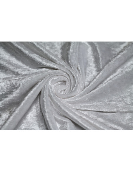 Tissu Panne de Velours Blanche -Au Mètre
