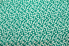 Tissu Viscose Imprimé Cherry Vert -Au Mètre