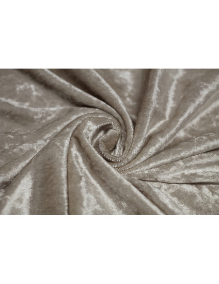 Tissu Panne de Velours Beige -Au Mètre