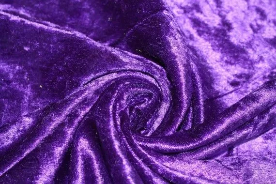 Tissu Panne de Velours Violet -Au Mètre