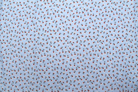 Tissu Viscose Imprimé Petites fleurs Bleu -Au Mètre