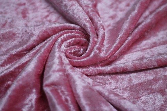 Tissu Panne de Velours Rose -Au Mètre