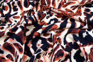 Tissu Viscose Imprimé Léopard Choco -Au Mètre 2