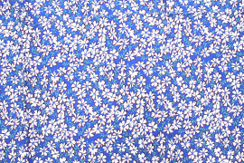 Tissu Viscose Imprimé Fleur Jada Bleu Roi -Au Mètre