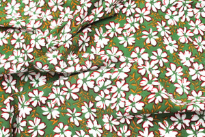 Tissu Viscose Imprimé Fleur Jada Vert -Au Mètre 2