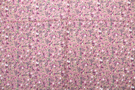 Tissu Viscose Imprimé Fleur Léty Rose -Au Mètre