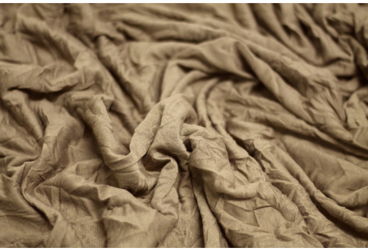Tissu Jersey Froissé Marron -Au Mètre