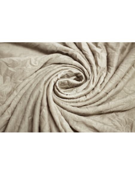 Tissu Jersey Froissé Beige -Au Mètre