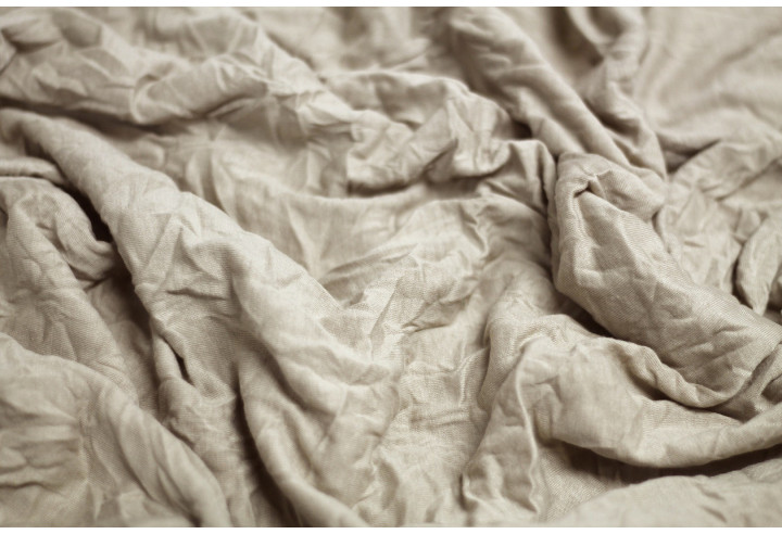 Tissu Jersey Froissé Beige -Au Mètre