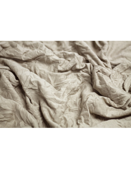 Tissu Jersey Froissé Beige -Au Mètre