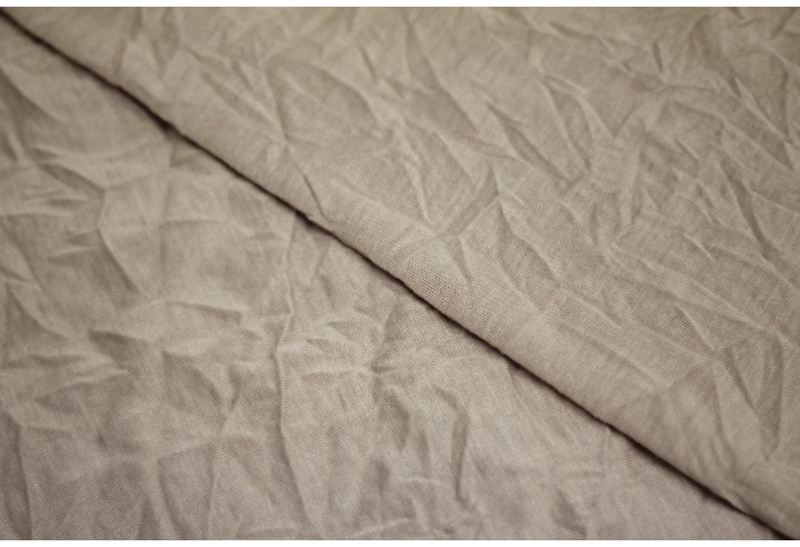 Tissu Jersey Froissé Beige -Au Mètre