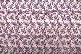 Tissu Popeline Coton Imprimé Double Cachemire Rose -Au Mètre