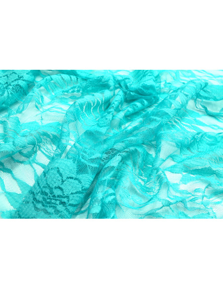 Tissu Dentelle Vyla Vert d'eau -Au Mètre