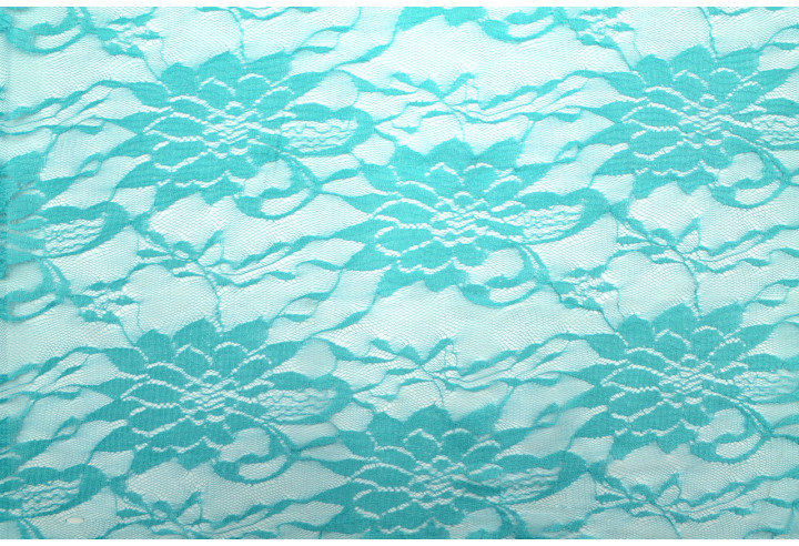 Tissu Dentelle Vyla Vert d'eau -Au Mètre