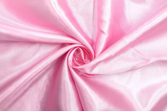 Tissu Satin Polyester Rose clair -Au Mètre