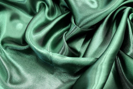 Tissu Satin Polyester Vert foncé -Au Mètre