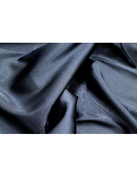 Tissu Satin Elasthanne Marine -Au Mètre