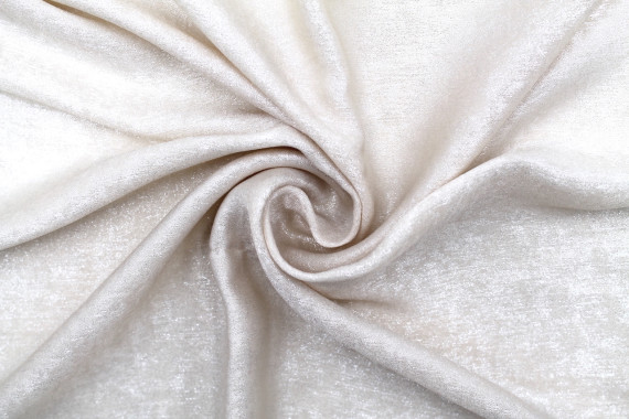 Tissu Satin Foil Nude Brillant Argent -Au Mètre