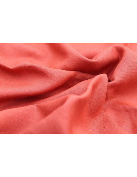 Tissu Lin Uni Rouille 100% -Au Mètre