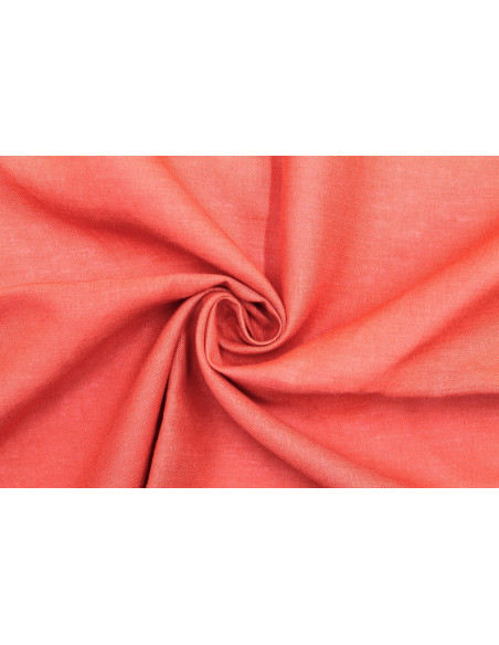 Tissu Lin Uni Rouille 100% -Au Mètre