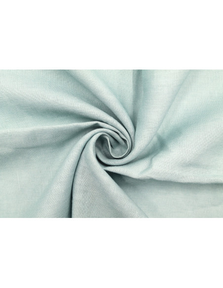 Tissu Lin Uni Vert Aqua 100% -Au Mètre