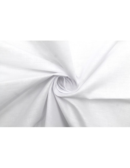 Tissu Toile Polycoton Uni Blanc -Au Mètre