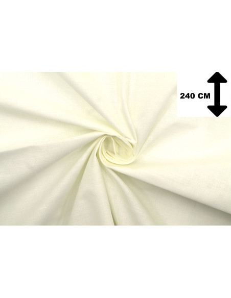 Tissu Toile Polycoton Grande Largeur Uni Écru -Au Mètre