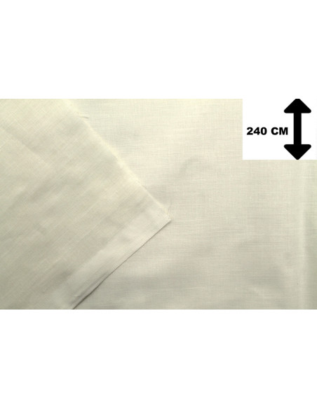 Tissu Toile Polycoton Grande Largeur Uni Écru -Au Mètre