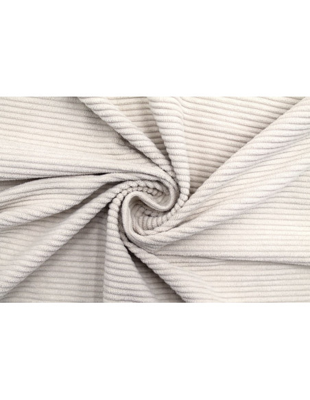 Tissu Velours Maille Côtelé Beige clair -Au Mètre