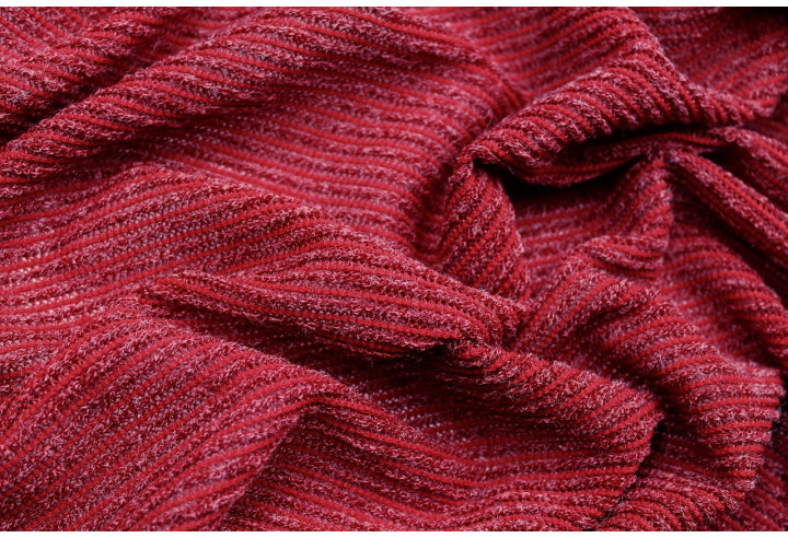 Tissu Maille Pull Devil Rouge -Au Mètre