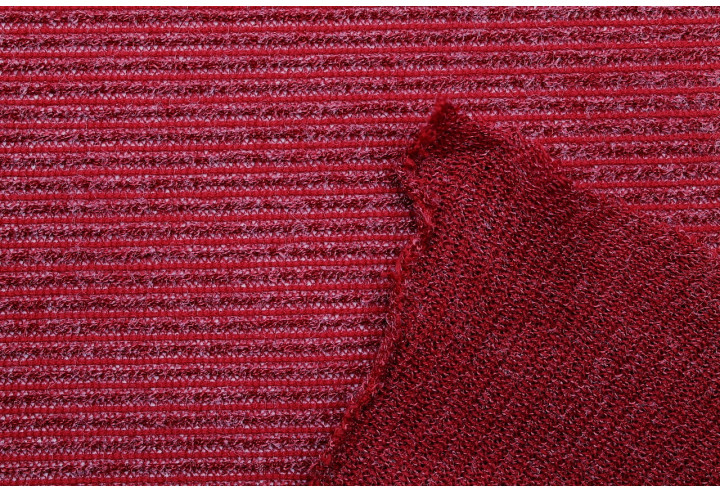 Tissu Maille Pull Devil Rouge -Au Mètre