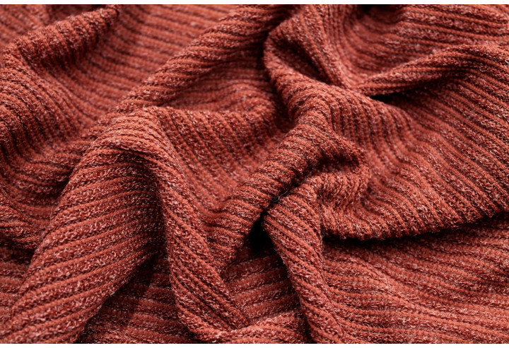 Tissu Maille Pull Devil Brique -Au Mètre