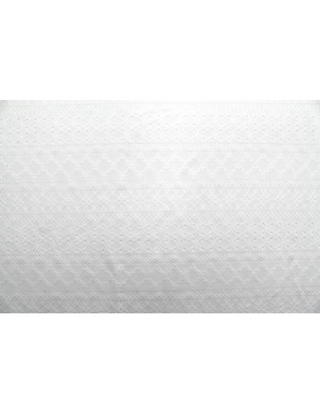 Tissu Jersey Brodé Perforé Mona Écru -Au Mètre