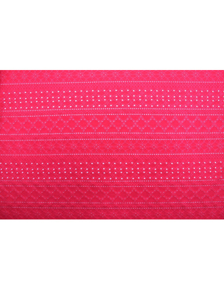 Tissu Jersey Brodé Perforé Mona Fuchsia -Au Mètre