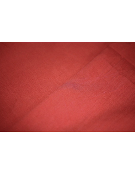 Tissu Popeline Unie 100% Coton Brique -Au Mètre