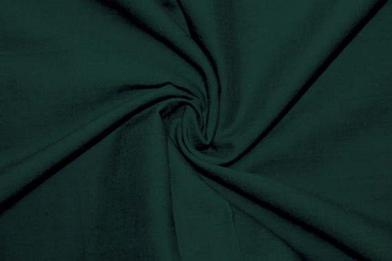 Tissu Voile Uni 100% Coton Vert sapin -Au Mètre
