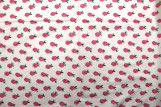 Tissu Popeline Coton Imprimé Ananas Rose -Au Mètre